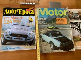 Auto d`Epoca Fiat 124 Abarth und rally Signet Motor Illust.